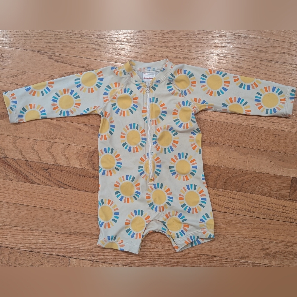 Hanna Andersson Colorful Sunburst Kids Swimsuit With Rashguard